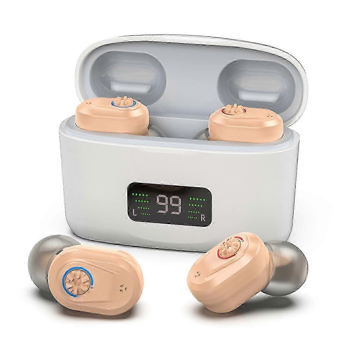 Rechargeable Hearing Aid, Portable Charging Case with LED Remaining Battery Display 150 Hours Backup Power (Four Colors Optional
