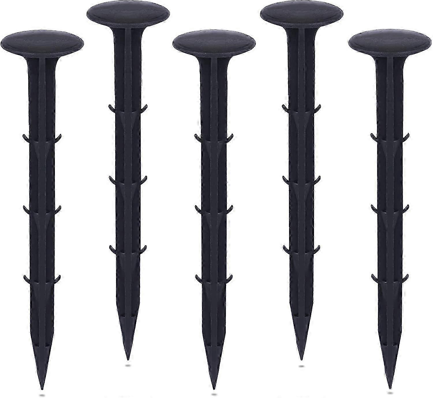 حصص تثبيت الحدائق البلاستيكية ، مناسبة لتطبيقات الحدائق المختلفة (50 قطعة ، أسود)