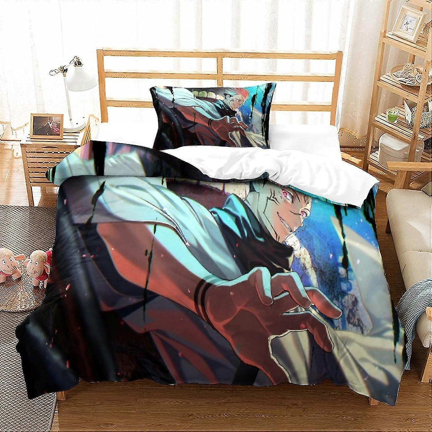 anime ryomen sukuna sängkläder set påslakan sängkläder samling för tonåringar flickor pojkar utan täcke singel