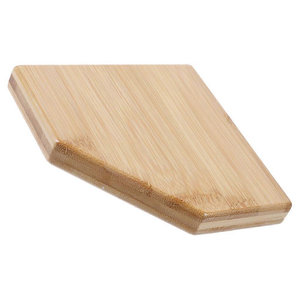 Rustic Shelf Kitchen Storage Rack Decluttering Space Optimization Triangle Shape Bamboo 1Pack