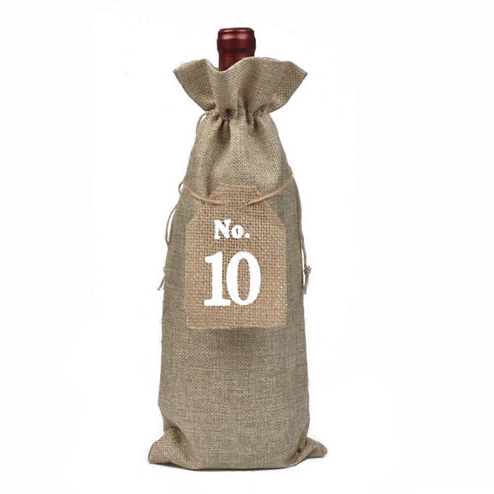Burlap Bag Cover Rectangular Khaki 35X15CM Christmas present Packaging 20Pcs