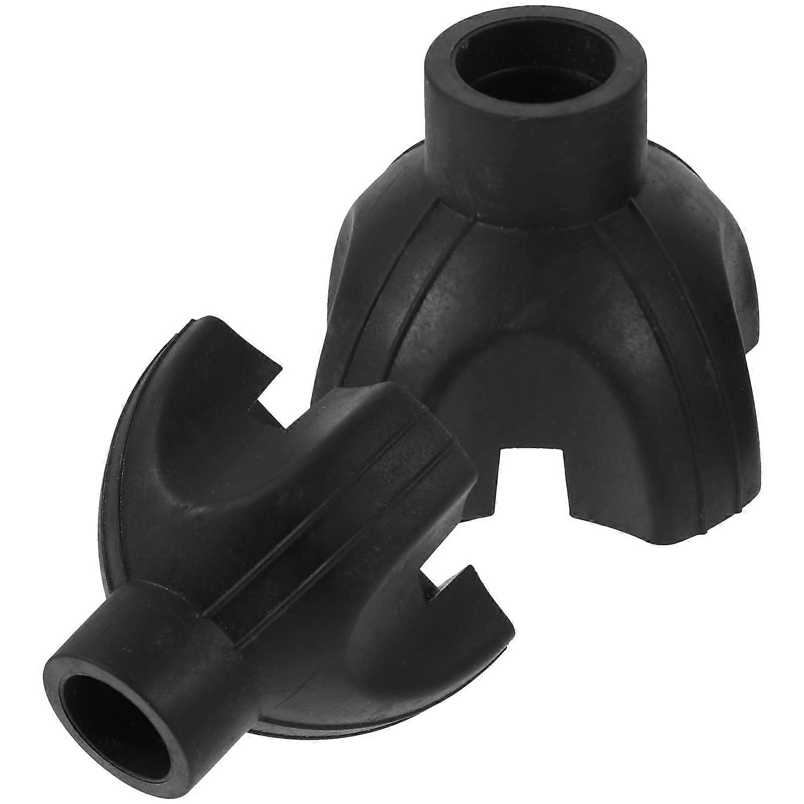 Cane Tip Replacement Extended Service Life Walking Stick Tips 2.48X2.48X2.12in Black 2Set