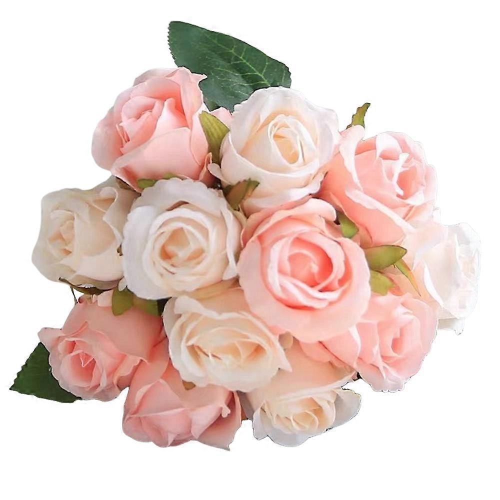 Artificial roses, pink, 1 bunch，1009