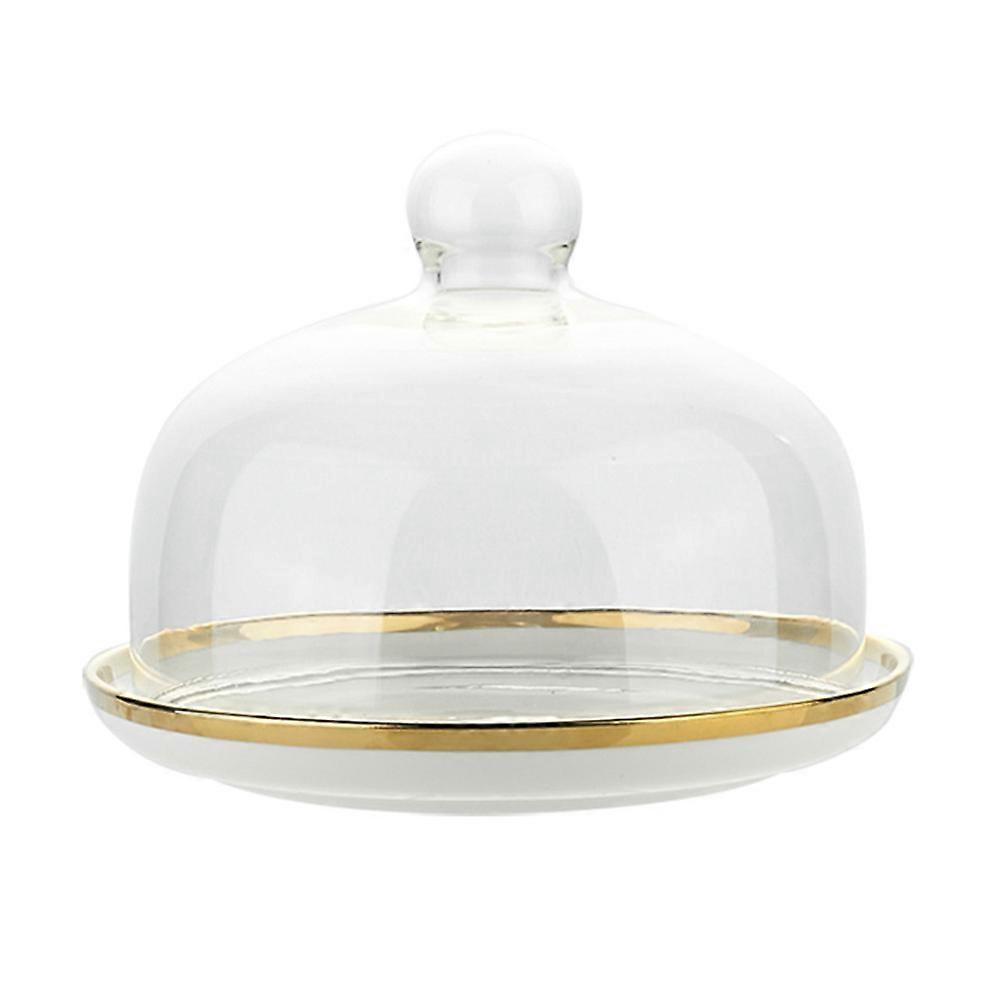 Cupcake-Tablett mit Glaskuppelabdeckung für Desserts, Vorspeisen und Obst – eleganter Servierständer für Partys und Events