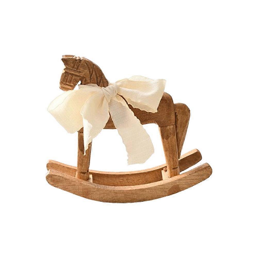 الإبداعية منحوتة اليد الخشب الحصان سلسلة الرجعية نمط هزاز الحصان الديكور