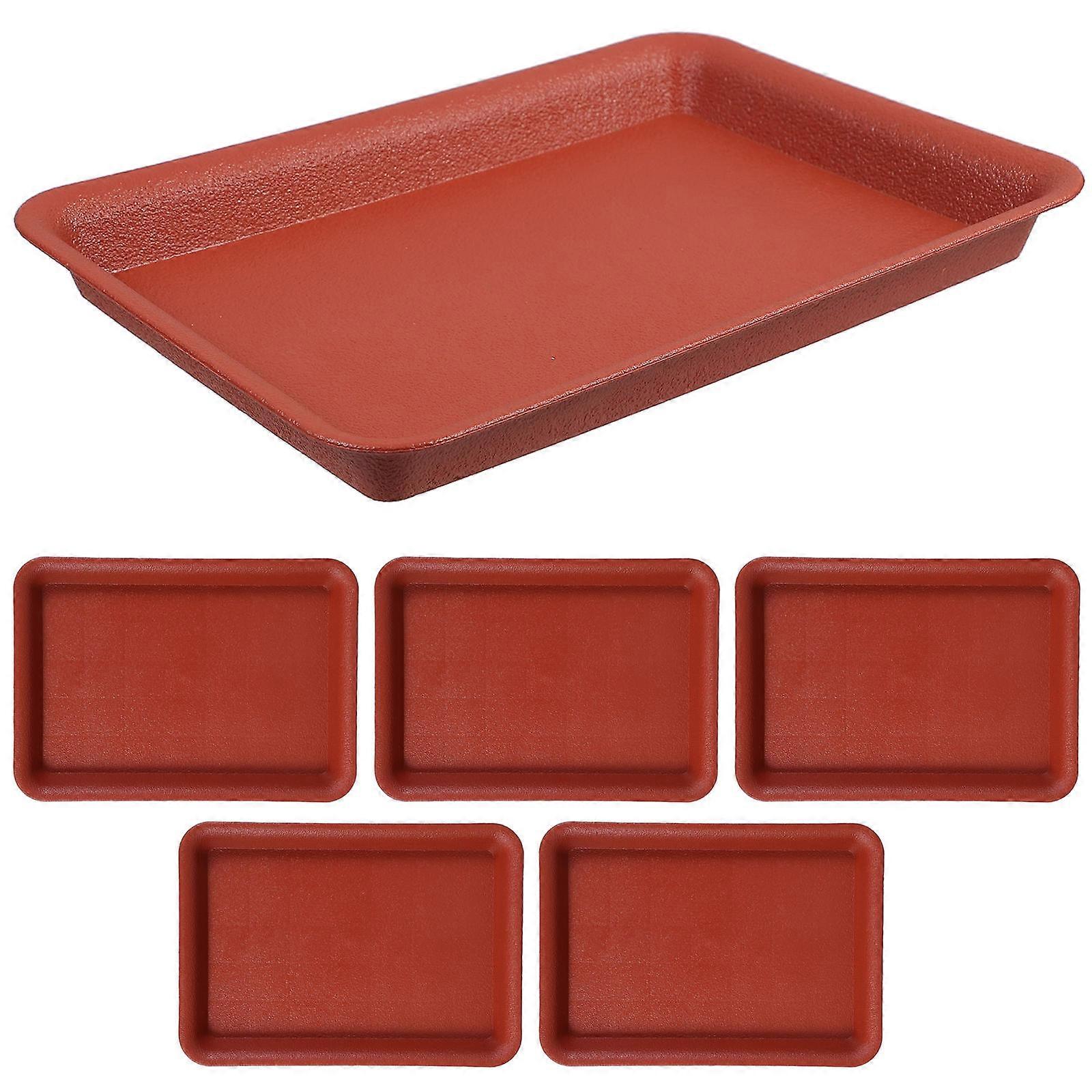 6pcs Durable Plastic Plant Pot Saucers for Ground Flowerpots – Easy to Clean, Leak Proof Design to Keep Floors Tidy