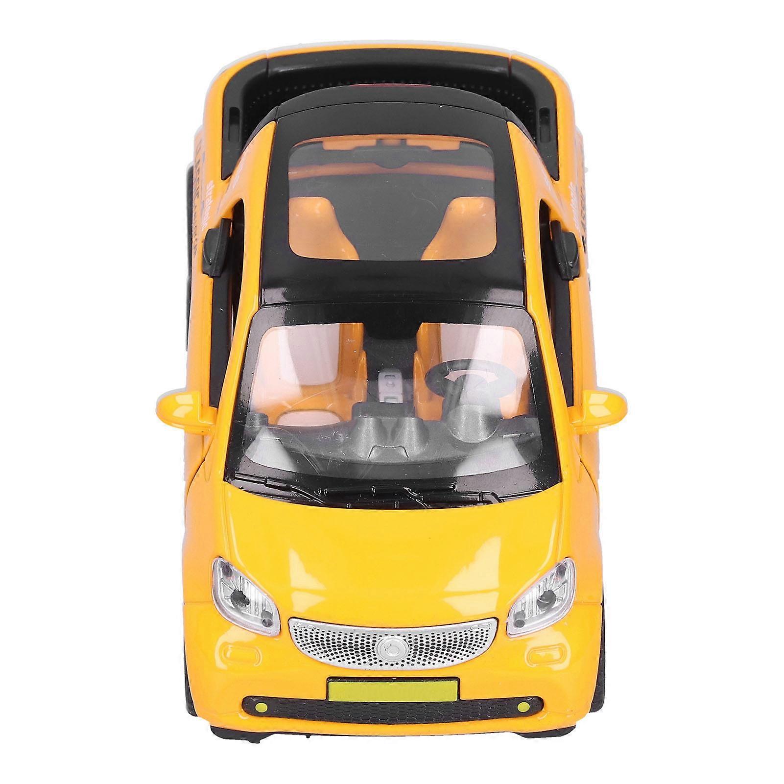 Pickup Truck Model Highly Simulation PullBack Car Vehicle Toy with Light Sound Effect(Yellow )