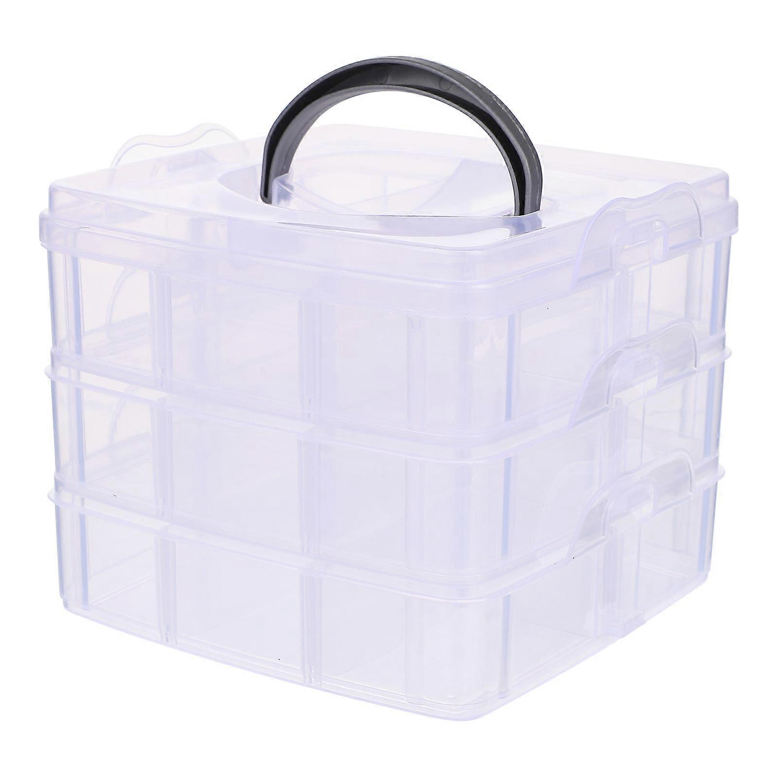 Stackable 3 Layer Washi Tape Storage Box – Craft Organizer for DIY Supplies, Easy