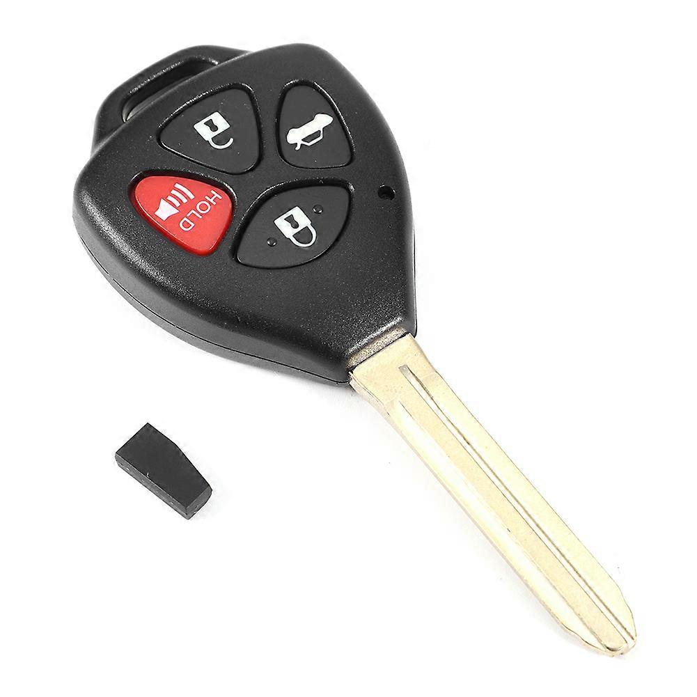 4 Buttons Car Remote Control Key Replacement Black Fits for Toyota Corolla 08-10