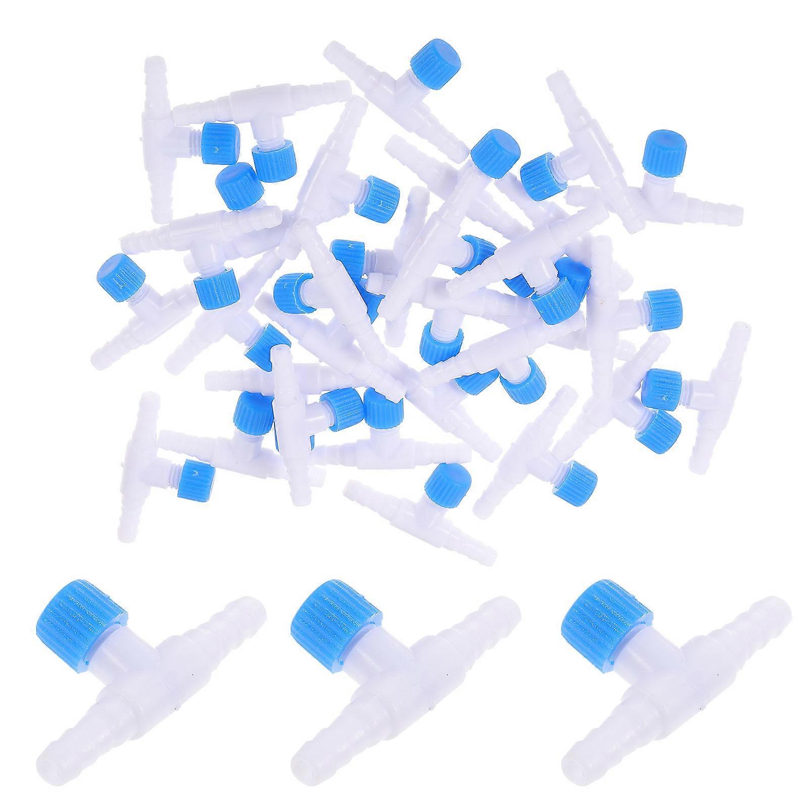 20pcs Shaped Aquarium Air Tubing Connectors Inline Valves Compact Regulators for Fish Tank Easy Installation Portable Fish Breeding Use