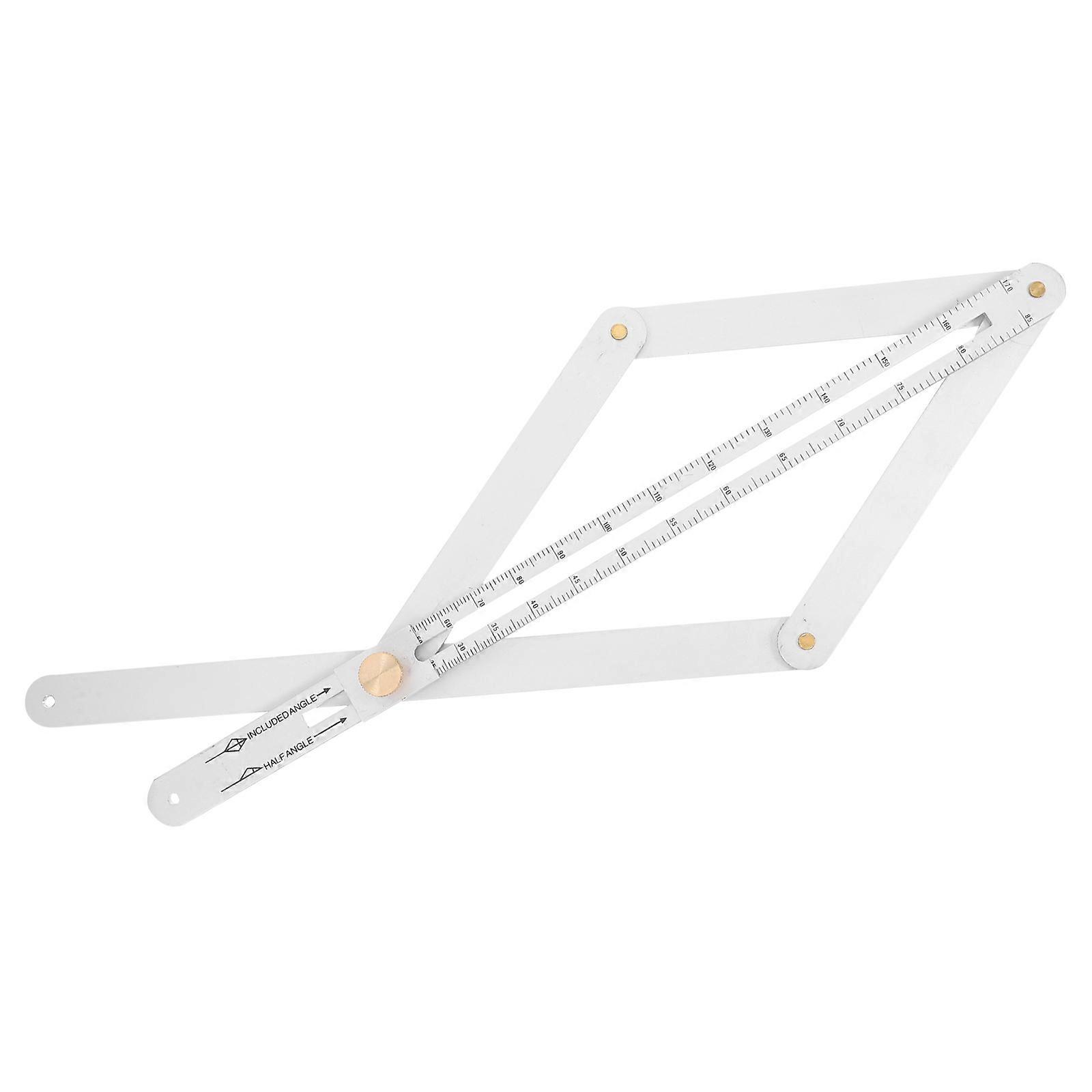 Angle Tool Multi-Functional Angle Measuring Ruler Carpentry Use Stainless Steel Foldable 1Pcs