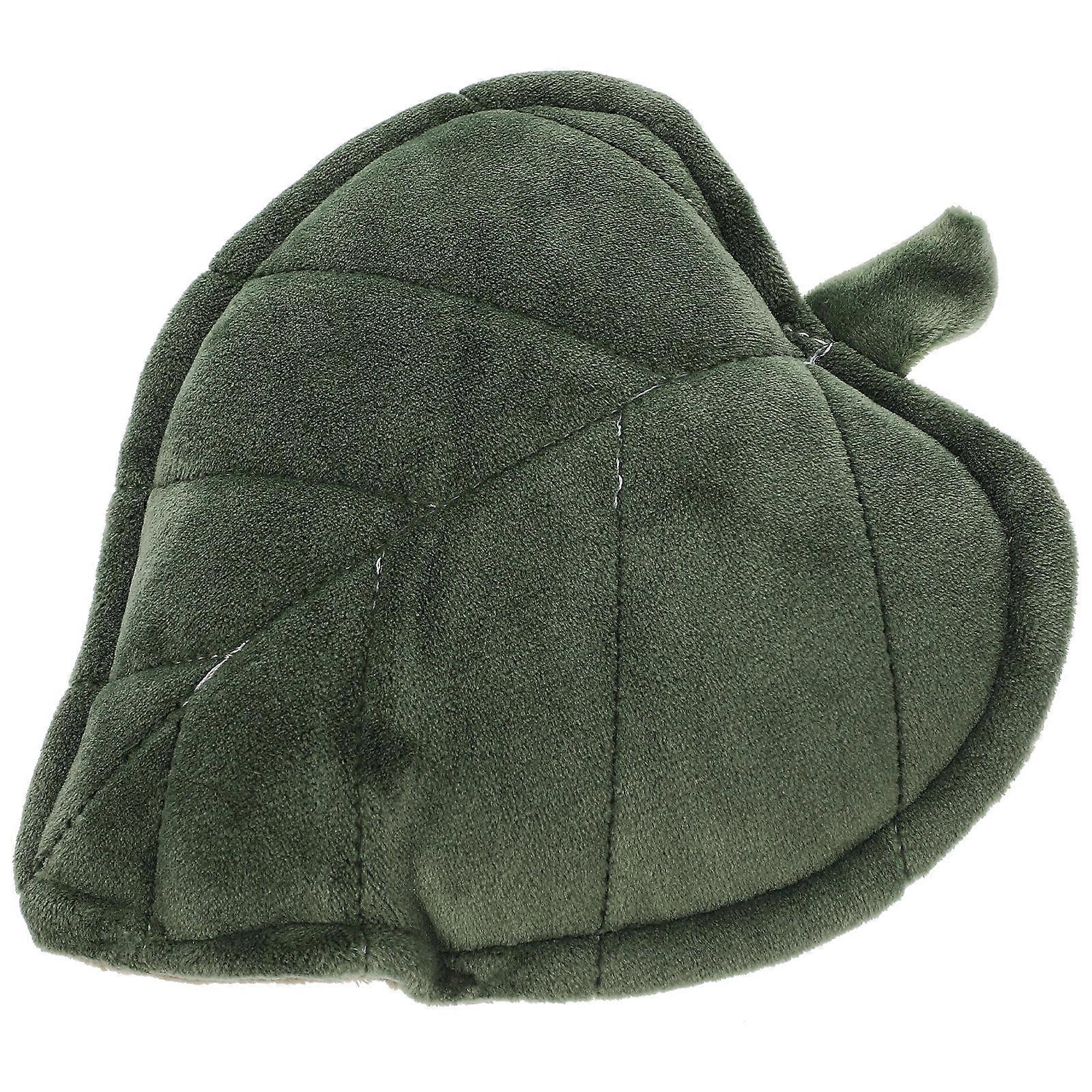 Nordic Leaf Plush Pillow – Soft, Sturdy & Deformation Resistant Cushion for Bedroom, Playroom & Living Room – Dark Green