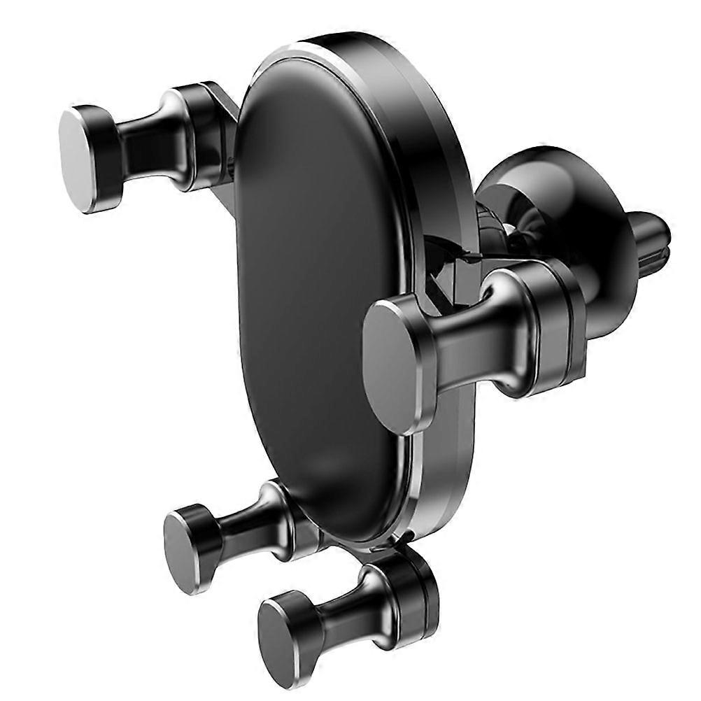 Car Phone Holder with Gravity Rotative Design, Soft Clips Compatible with All Devices for Easy Navigation