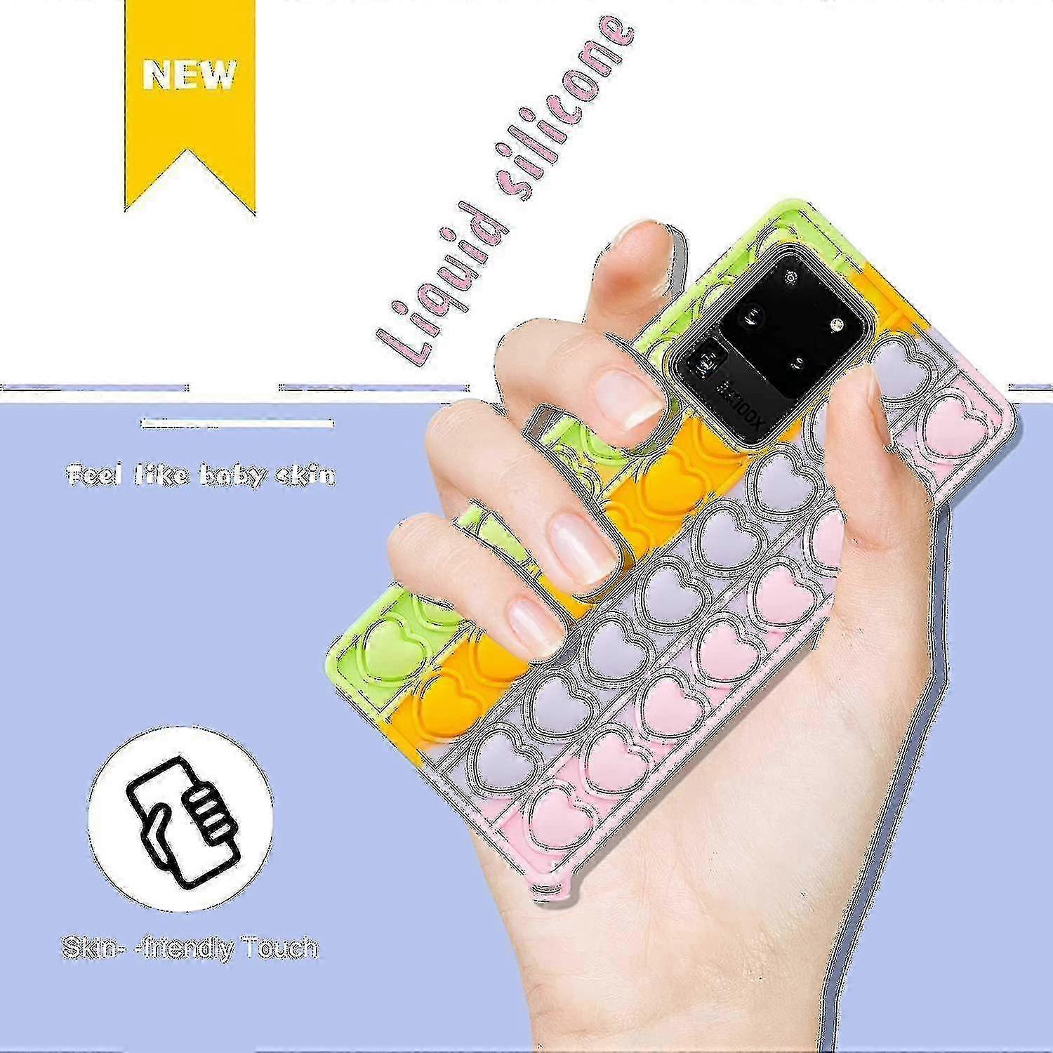 Trendy Fun Samsung S20 Ultra Case, Silicone Cartoon Cute Kawaii Fidge