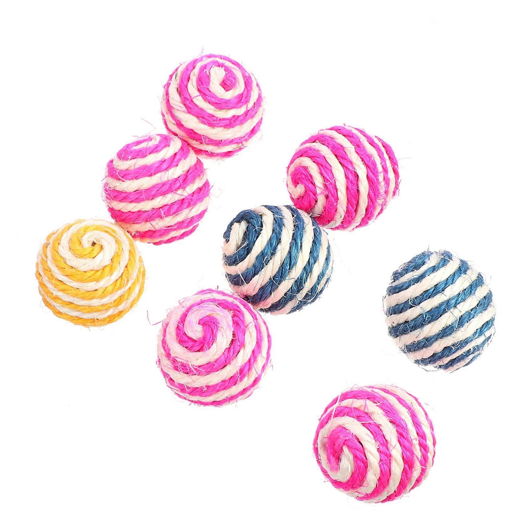Cat Teaser Balls - Interactive Cat Toys With Sound, 8 Pack, Soft Teaser Balls For Kittens And Cats, Assorted Colors