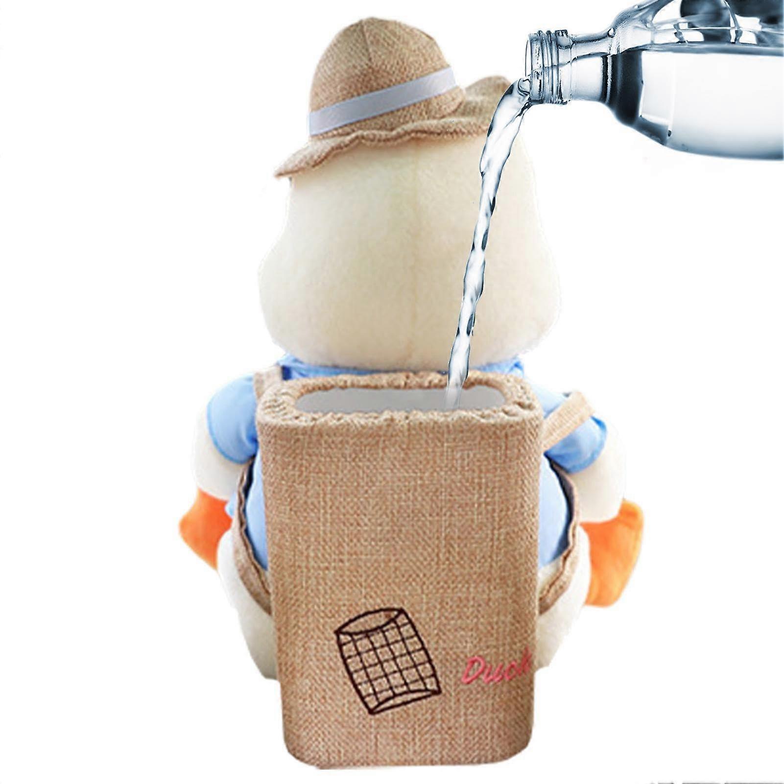 Animal Car Tissue Holder - 2-in-1 Garbage Container and Paper Organizer, Stylish Duck Design for Car, Home, and Bathroom Use