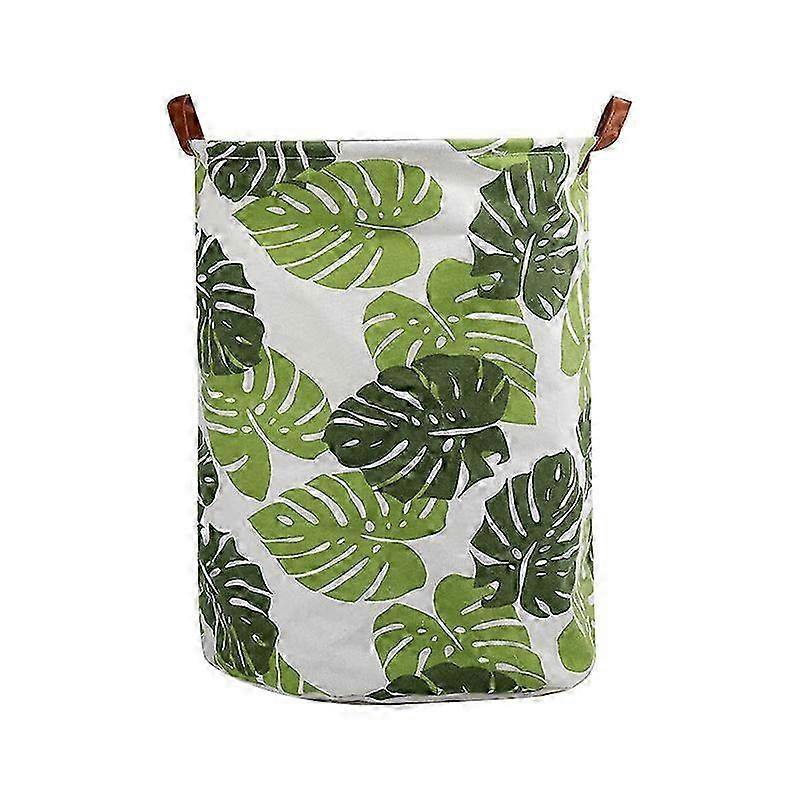 A Fashion Collapsible Laundry Basket with Leaf Design