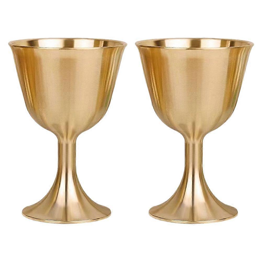 Worship Cup Multi-Function Holy Cups Copper Buddha Accessory Classic and Shape 2Pcs