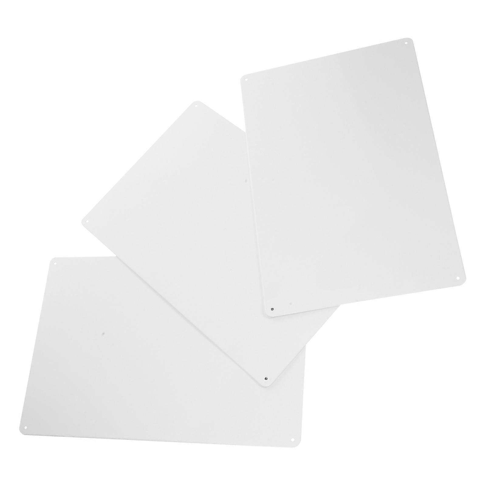 Iron Sign For Wall Blank Iron Board Office Use 30X20cm White Iron 3Set
