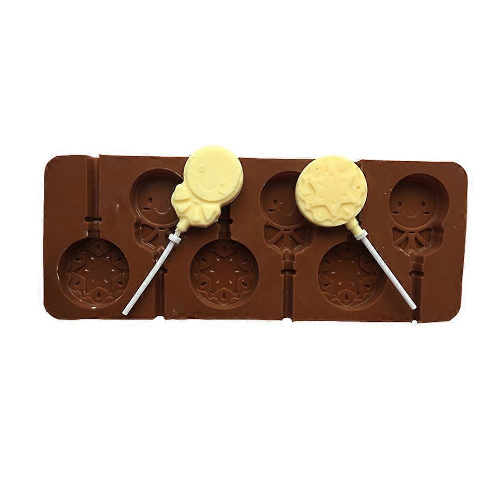 Silicone Lollipop Mold for Kitchen Use Safe and with 6 Holes for Candy Making