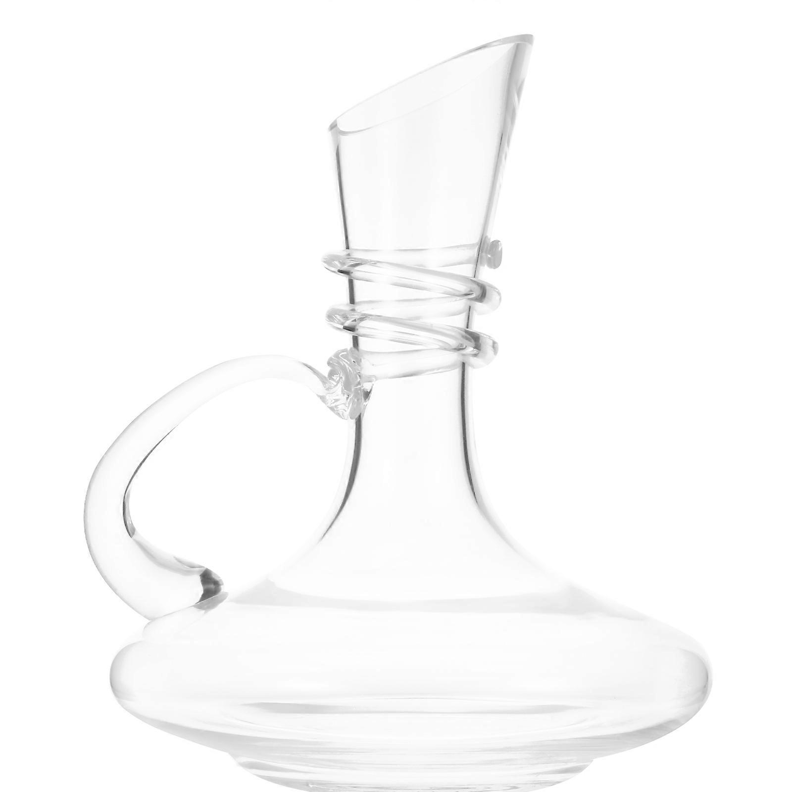 Glass Decanter Wine Aerator Enhance Flavor Release Aroma For Wine Tasting 1600ML Curved Shape 1PC