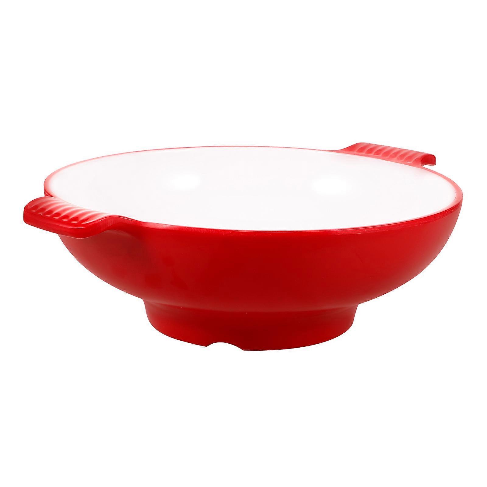 Salad Serving Bowls Thickened Design Large Kitchen Food Bowl Restaurant Use 10.4×8.5×2.6in 1Pack