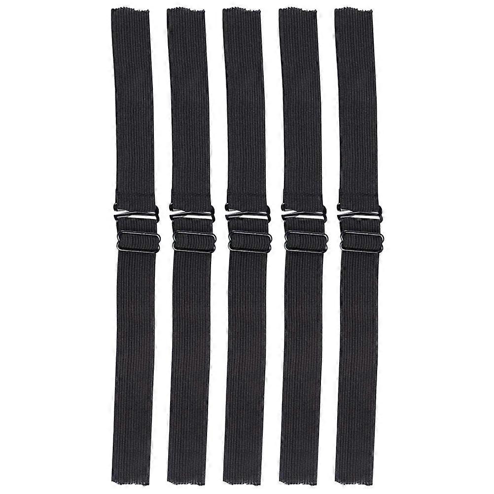 Elastic Band for Wigs Wig Caps Glue Free Secure Fit Black Polyester 5Pcs