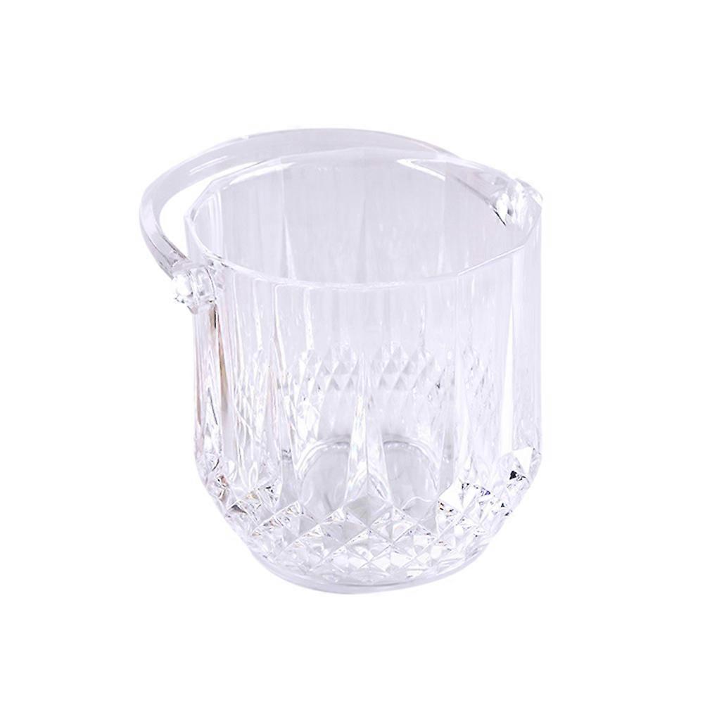 Ice Bucket Transparent Acrylic Round Ice Bucket for Cooling Beers
