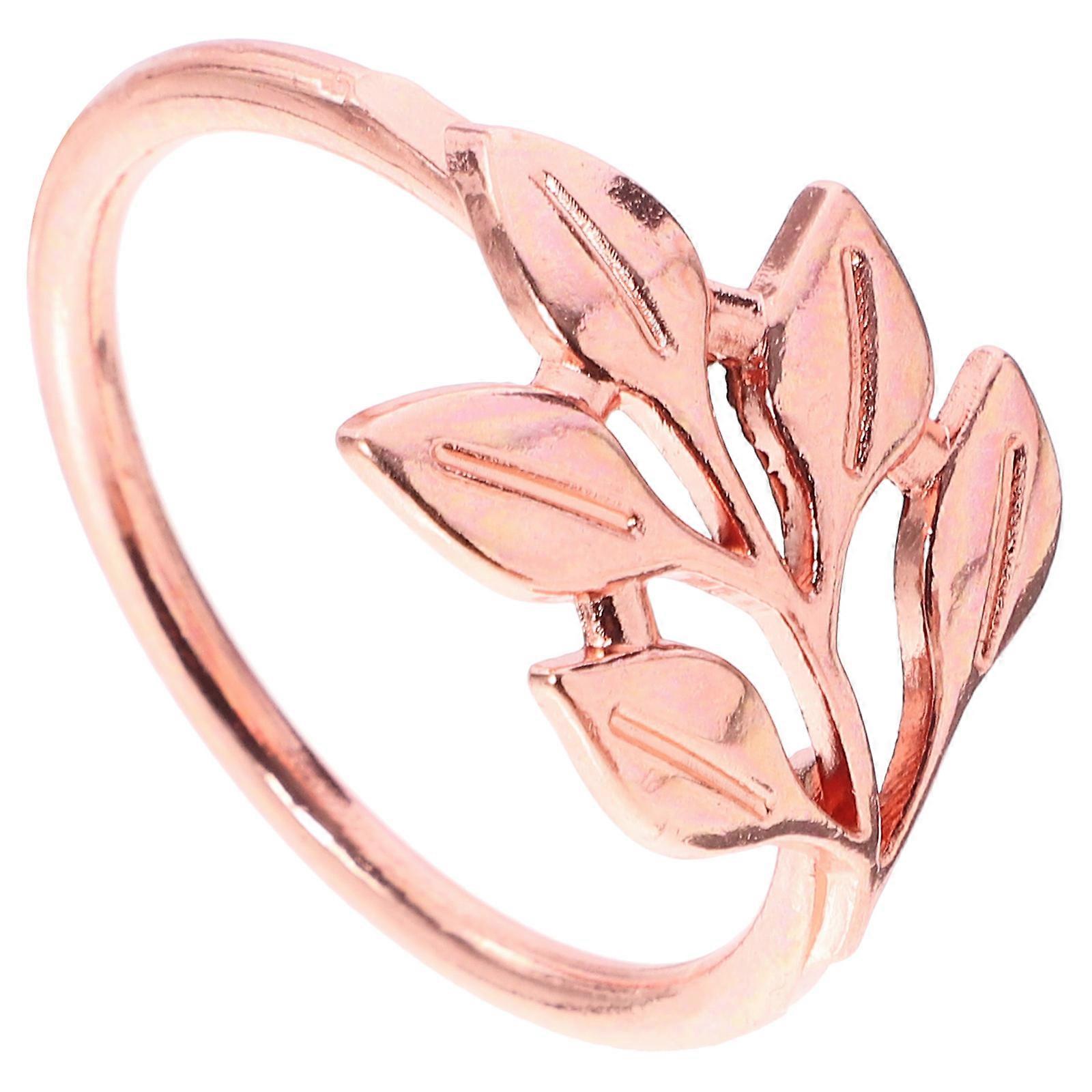 Napkin Holders For Table Leaf Shape Elegant Style Banquet Use Rosy 4.30X4.30X2.40CM Zinc Alloy 1Set