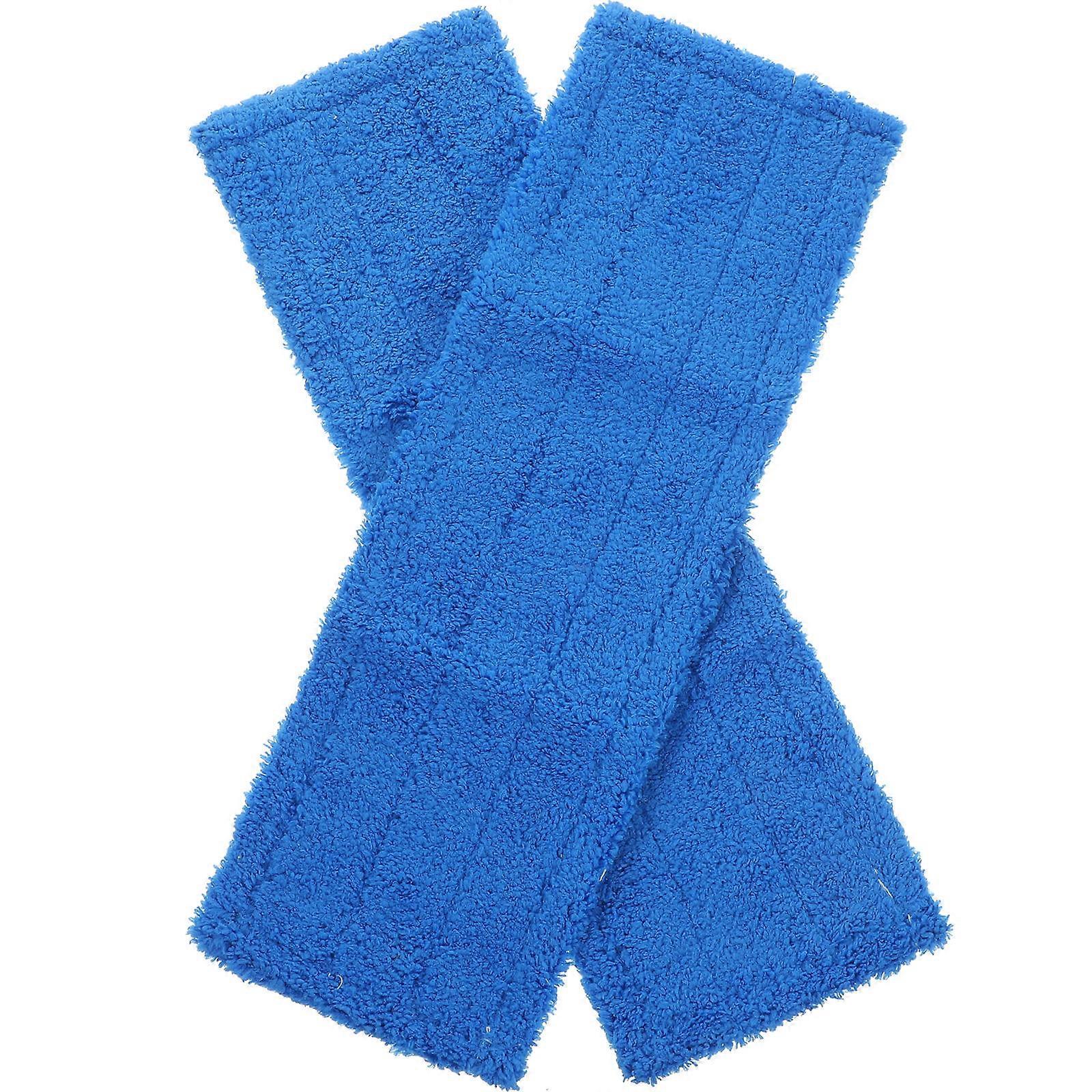 Coral Fleece Mop Pads 2pcs Machine Washable Replacement Mop Heads for Hardwood Tile Marble Floor Cleaning Fast Drying Stubborn Stains