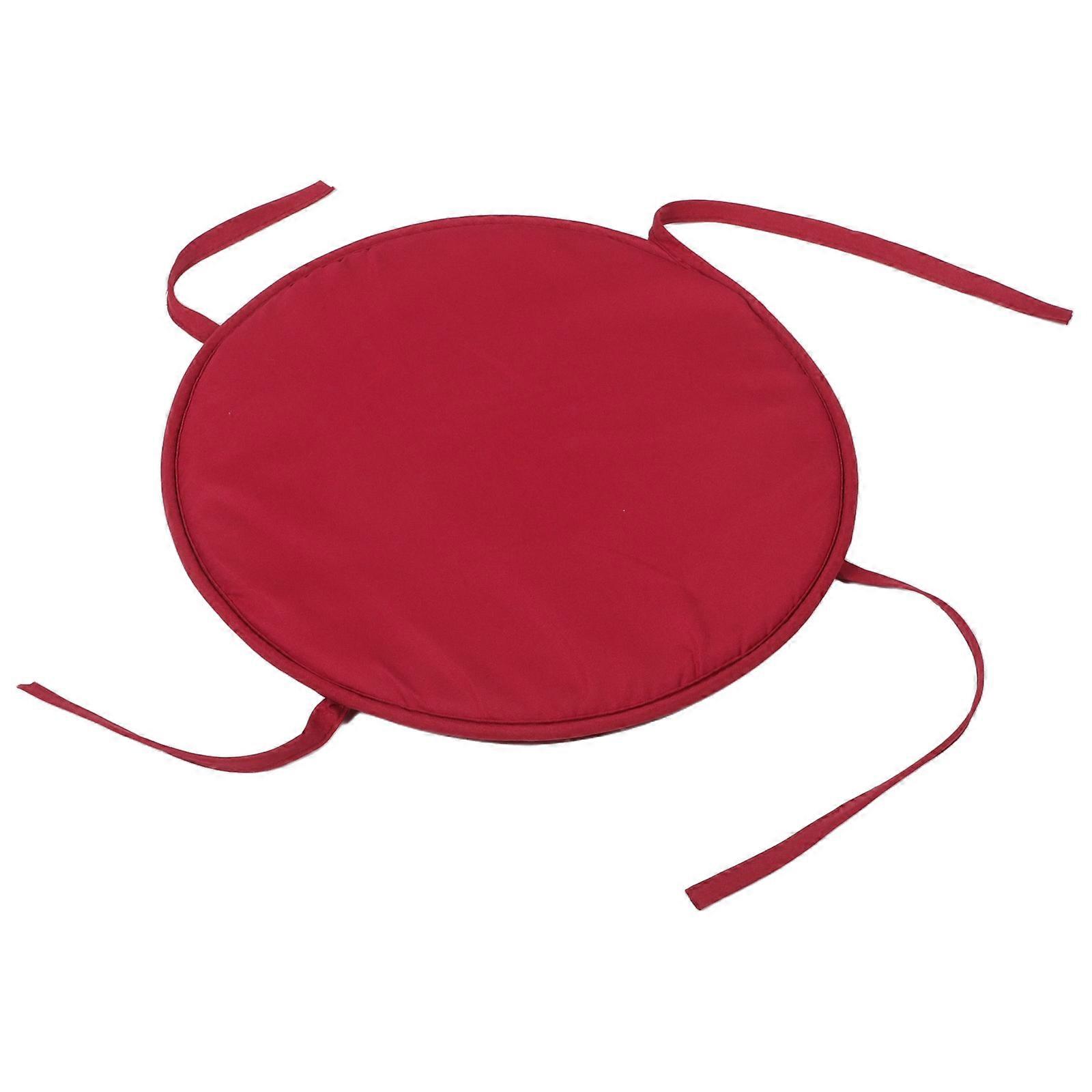 1pc Thickened Round Seat Cushion for Home School Office Restaurant Dark Red 38CM Diameter