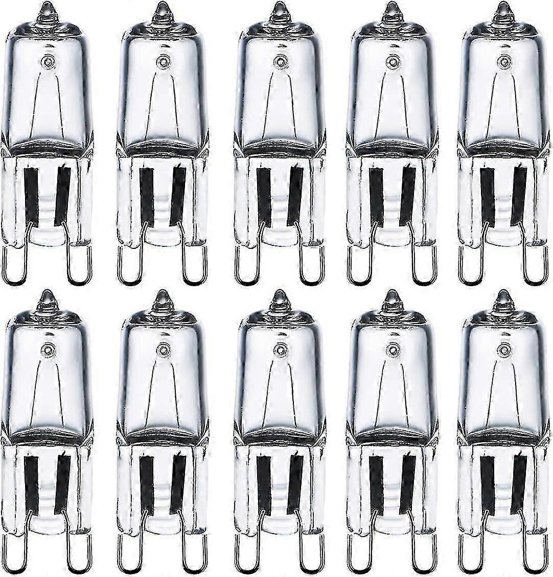 G9ハロゲン電球25w 230v 2800kウォームホワイト調光可能、シャンデリア、燭台、テーブルランプ用G9カプセル電球、10個入りパック