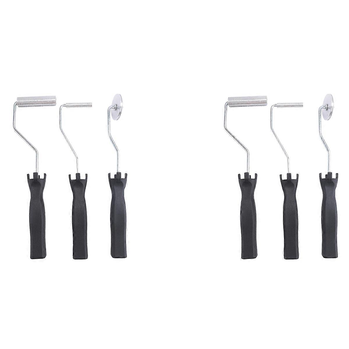 Roller,6PCS Alloy Hand Lay-Up Tools Fiberglass Bubble Laminating Cleaning and Defoaming Roller Kit