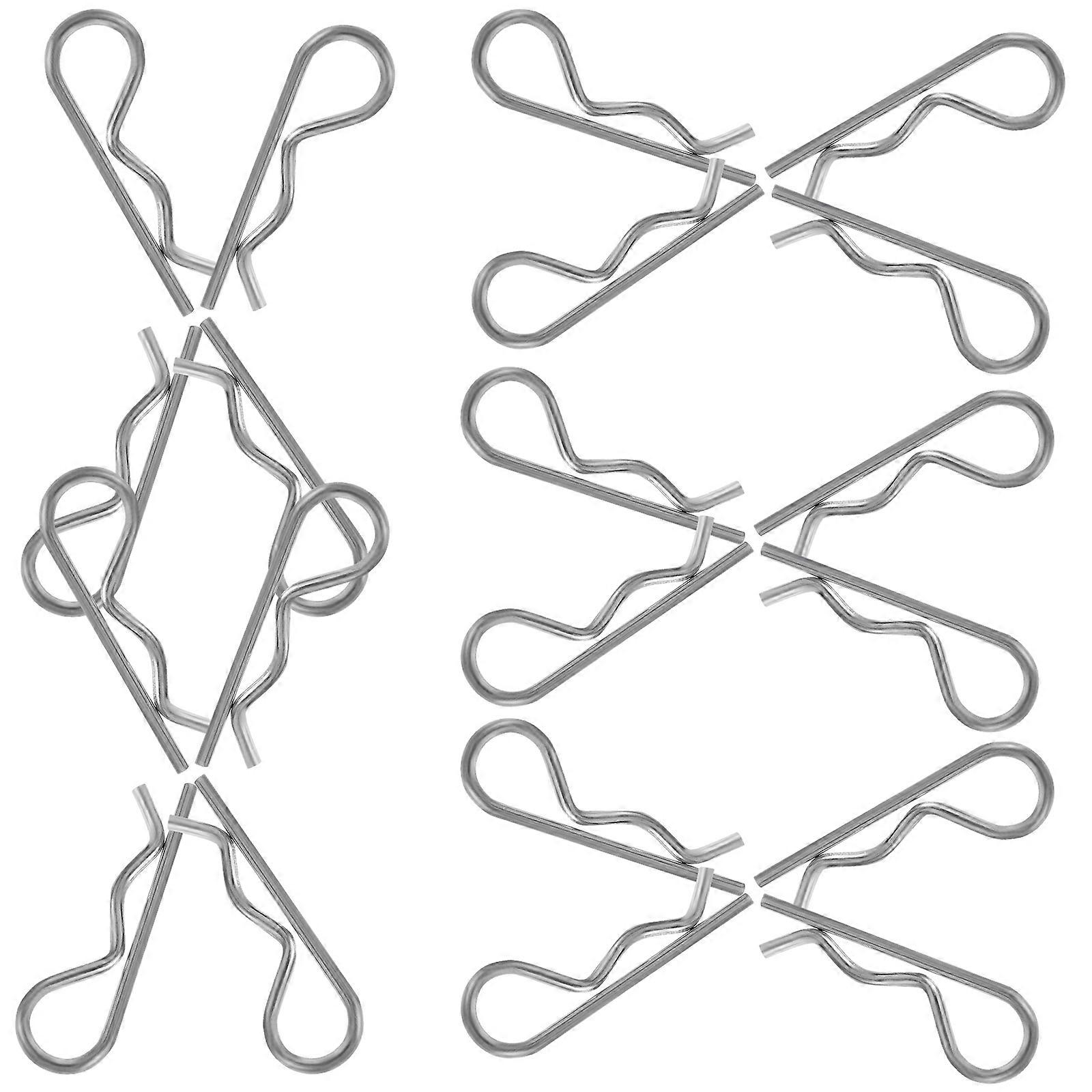 Hitch Pin Clip M1.6x32 Silver Color for Easy Installation and Removal 20Set