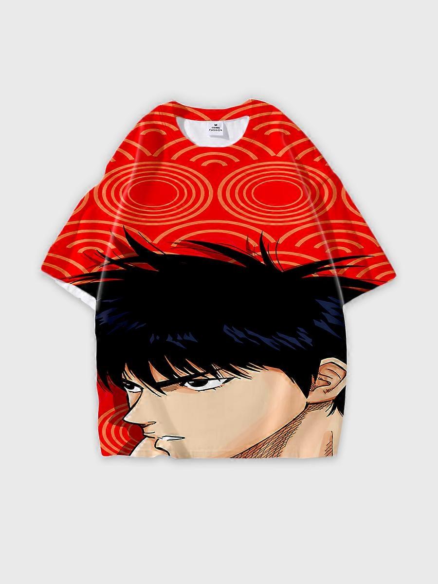 T-shirt round neck Role Pattern loose short sleeve C30