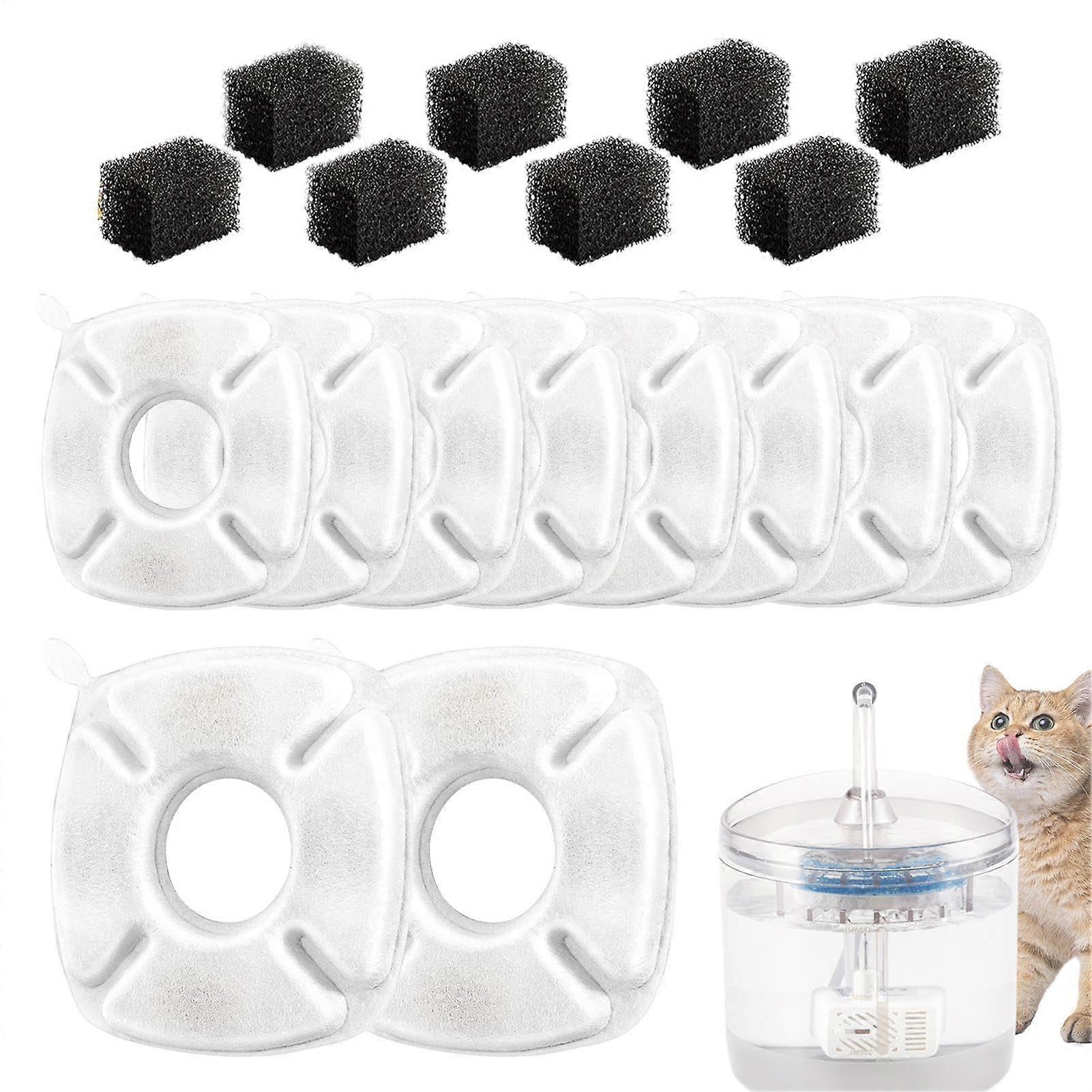 Cat Fountain Filter Replacement Set - Compatible Pet Water Fountain Filters for Daily Hydration Needs, 3-Pack, Activated Carbon
