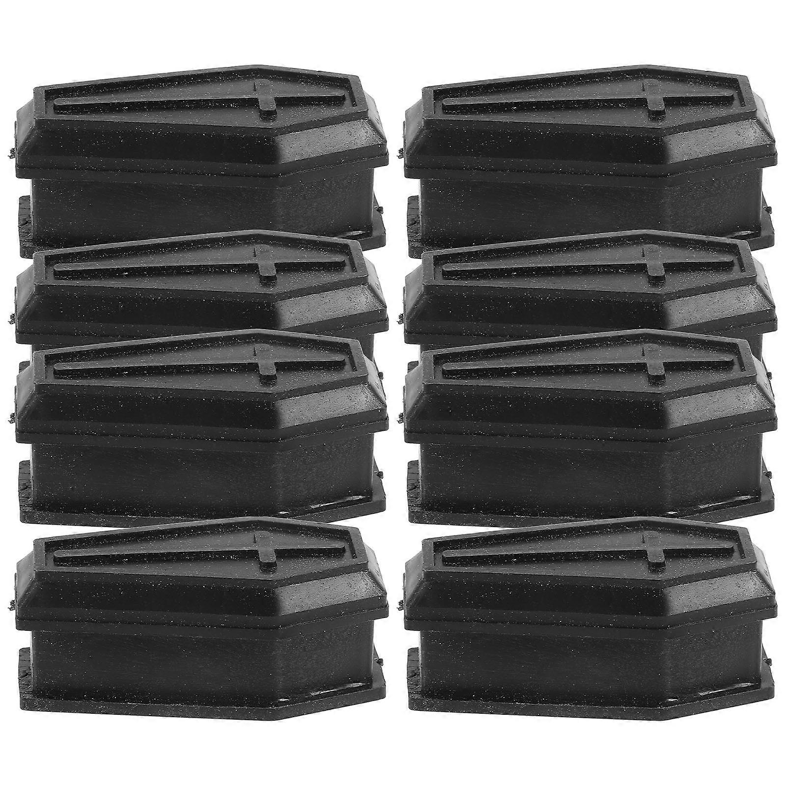 Coffin Box Decorations for Halloween Party Prank Props with Lid – 8pcs Spooky Storage Ornaments for Unique Treats and Creepy Atmosphere