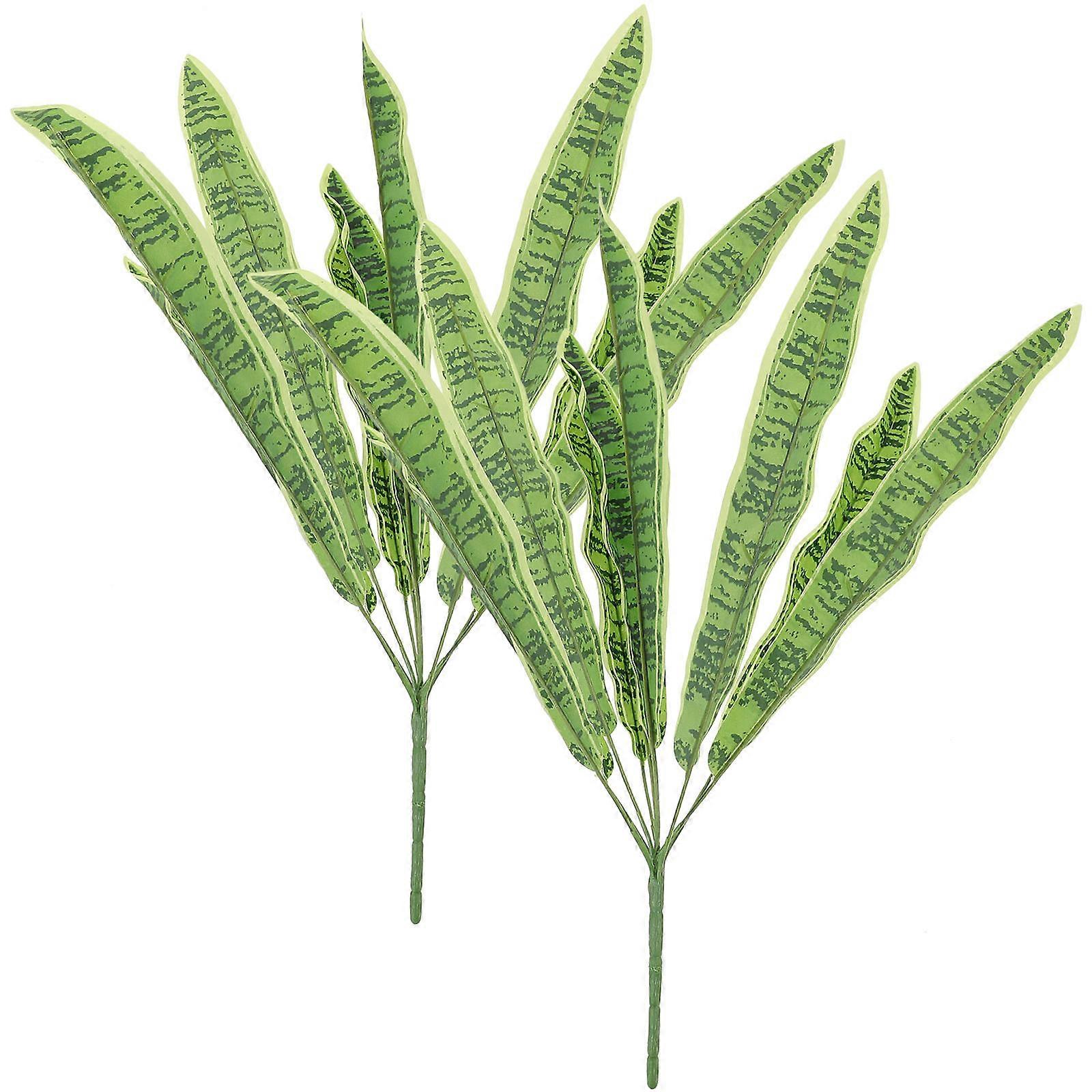Lifelike Snake Plant Faux Potted Decor – 2pcs Set for Indoor Outdoor Home Office Weddings Parties – Easy Maintenance Artificial Sansevieria