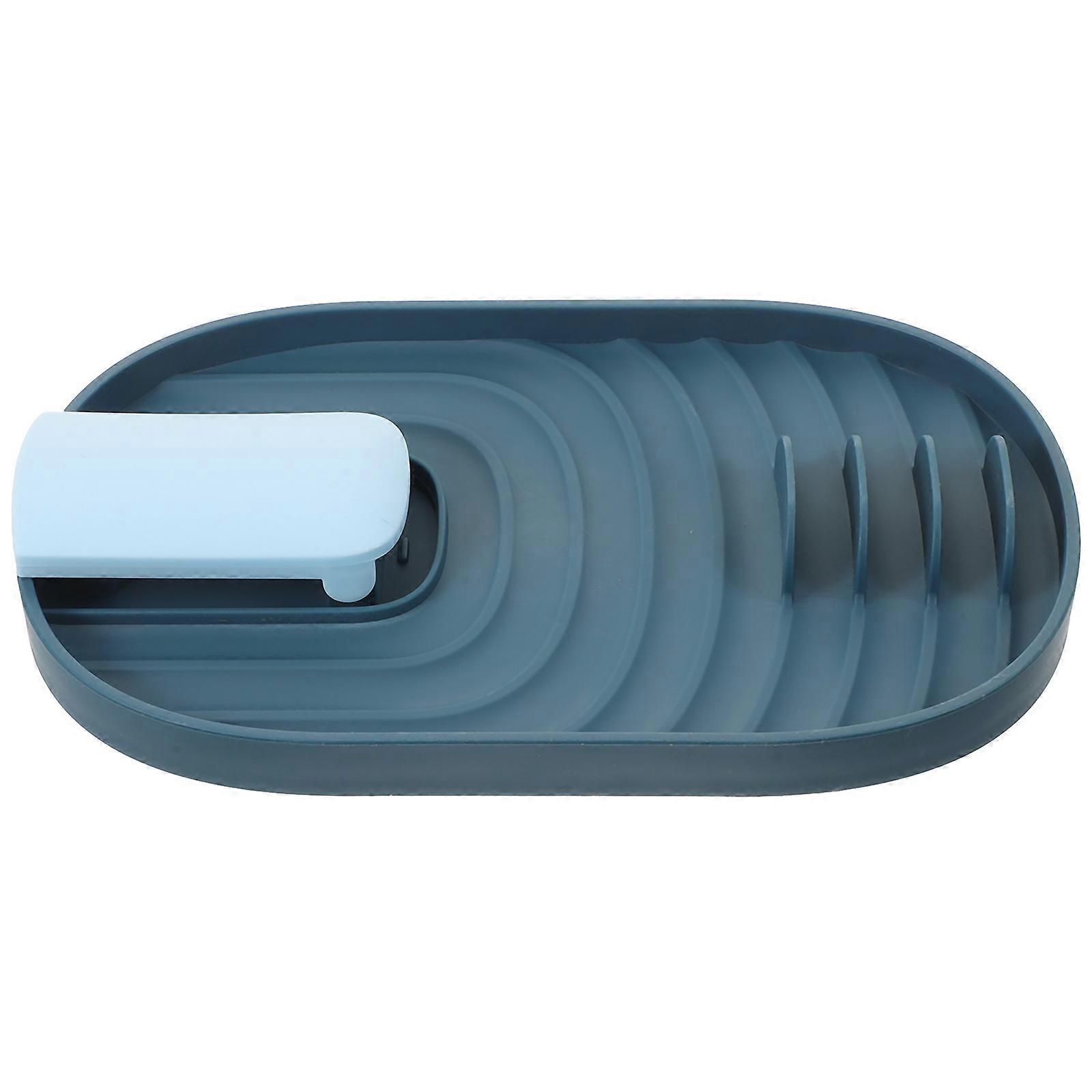 Blue Multifunctional Kitchen Utensil Holder for Storage Use Made of PP 7.87x3.94x5.91 Inches