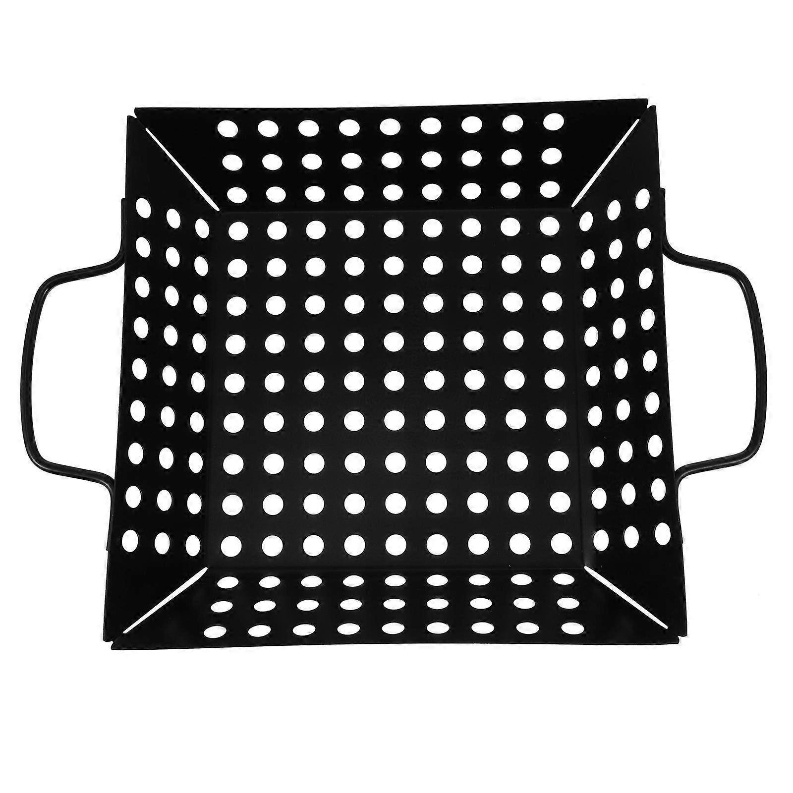Non Stick Square Food Storage Tray for BBQ Grilling – Durable, Heat Resistant Vegetable and Meat Grill Plate for Outdoor Use