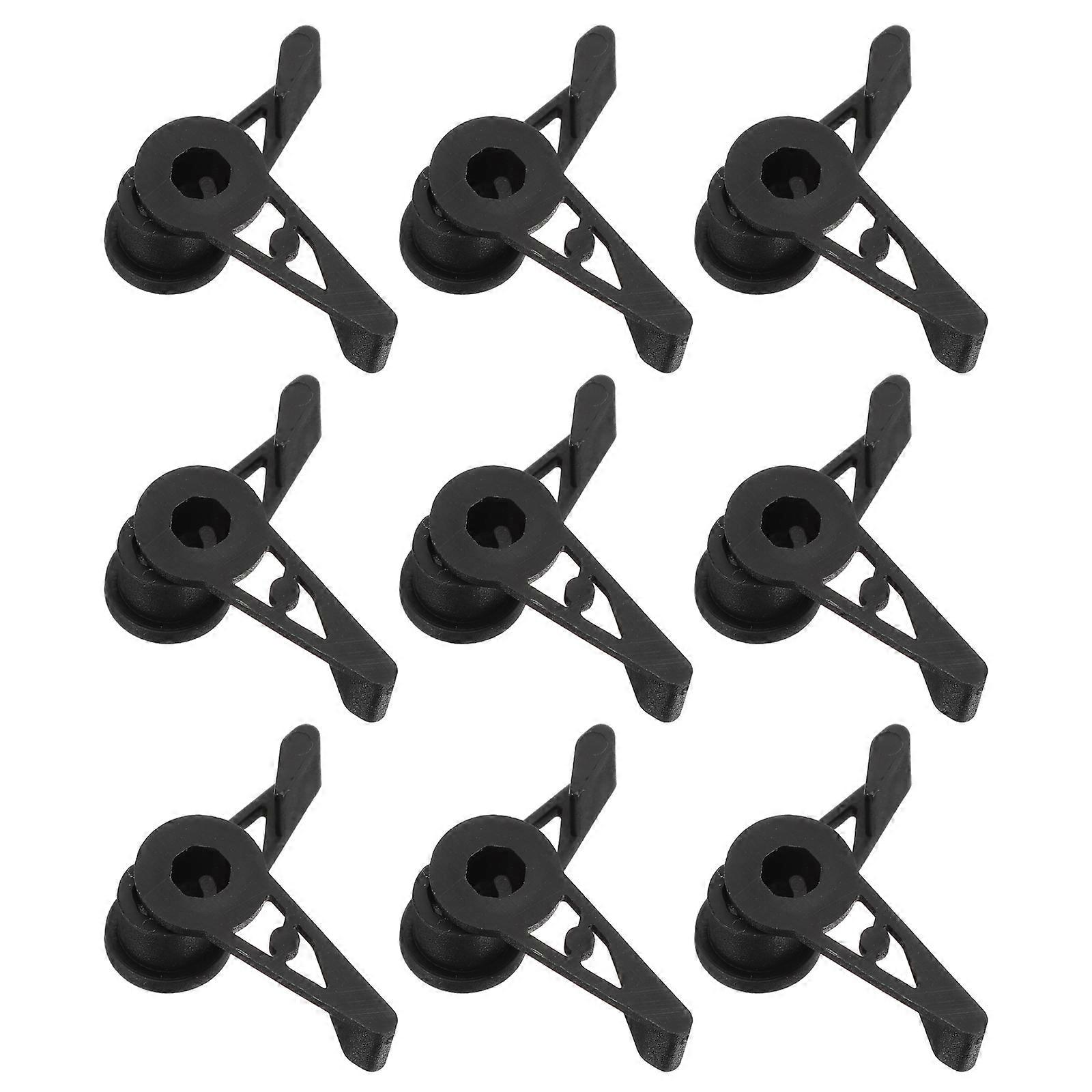 20Pcs Heavy Duty Plastic Garden Plant Clips Perfect For Garden Plants Users In Black Color With Adjustable Bending Functionality