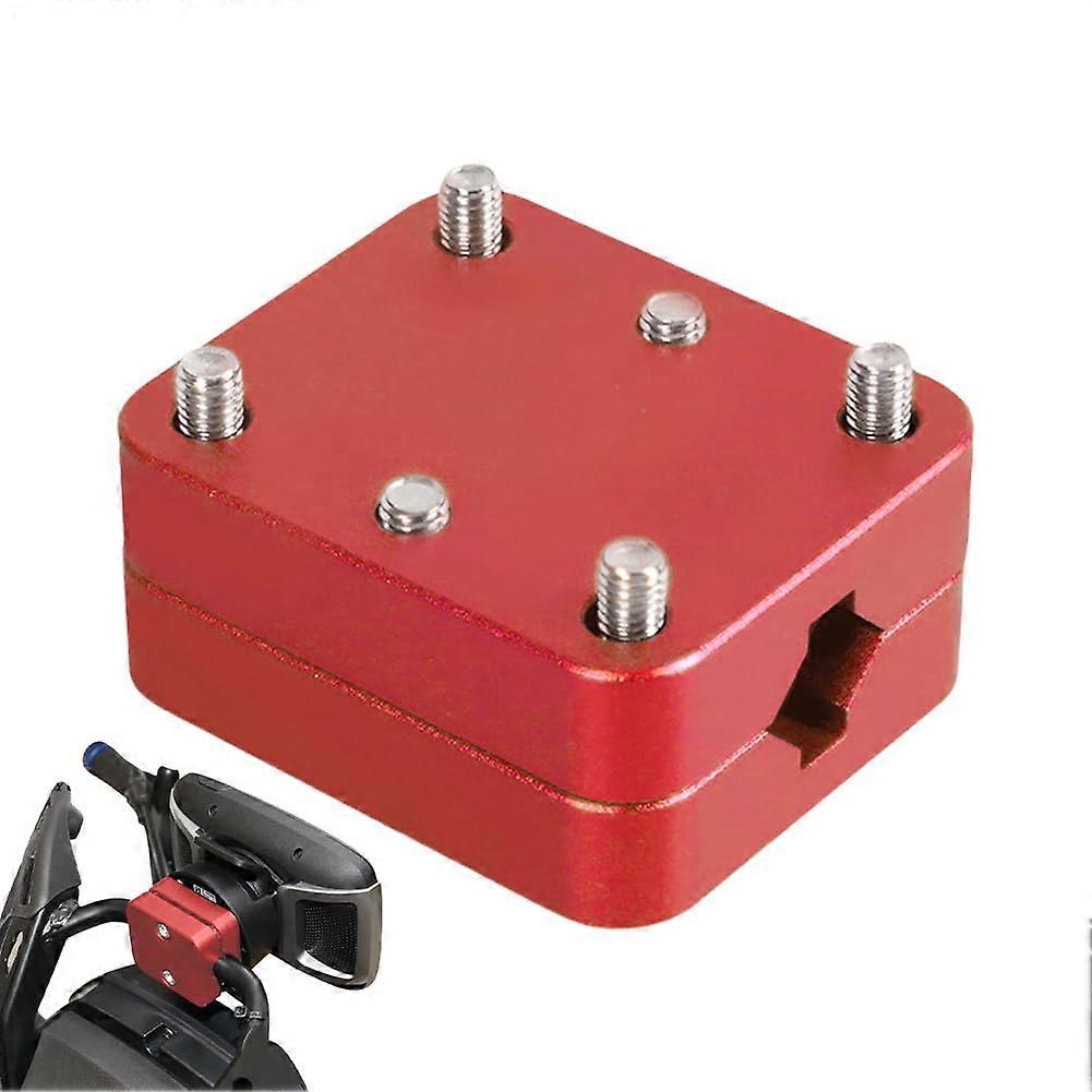 Motorcycle GPS Mount - Aluminum Alloy Handlebar Holder for 12-16mm Bars, Shockproof Navigation Bracket, Vibration Resistant Red