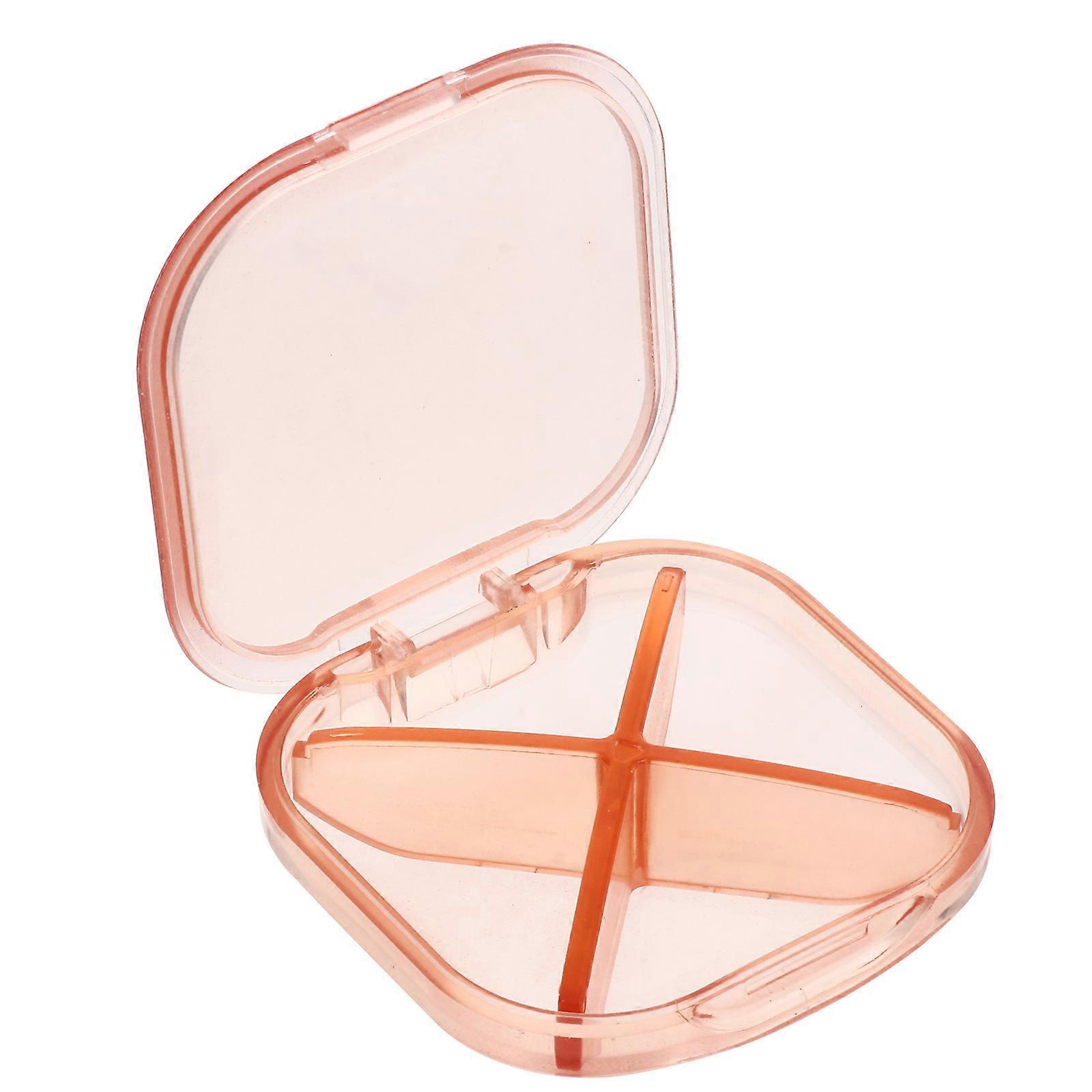 Pink Portable Plastic Pill Case for Storing Medicine Safe and Durable with Lid Design Great for Travel