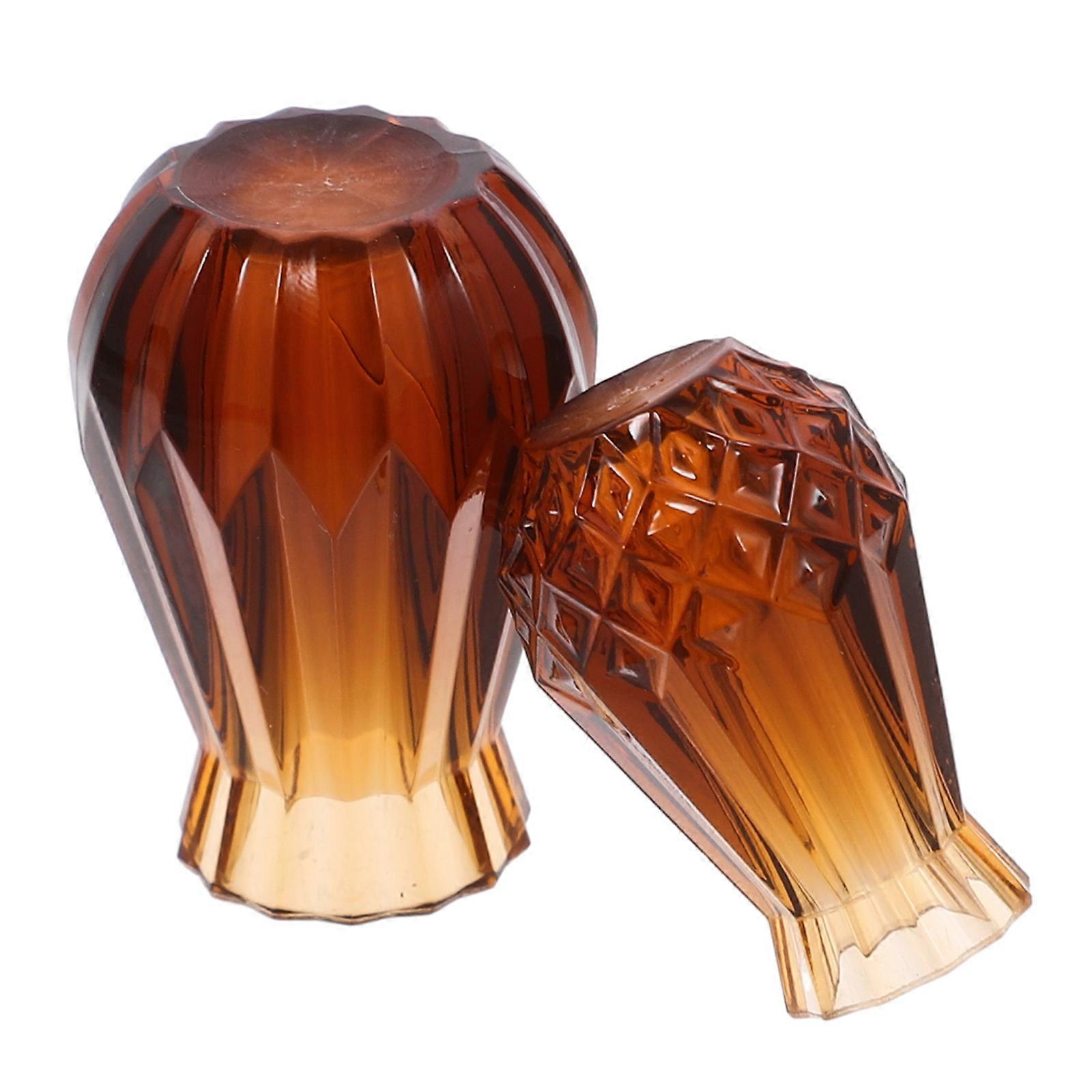 Miniature Vase Set For Doll House Decorations And DIY Projects Featuring Brown PVC For Enthusiasts 2Pcs