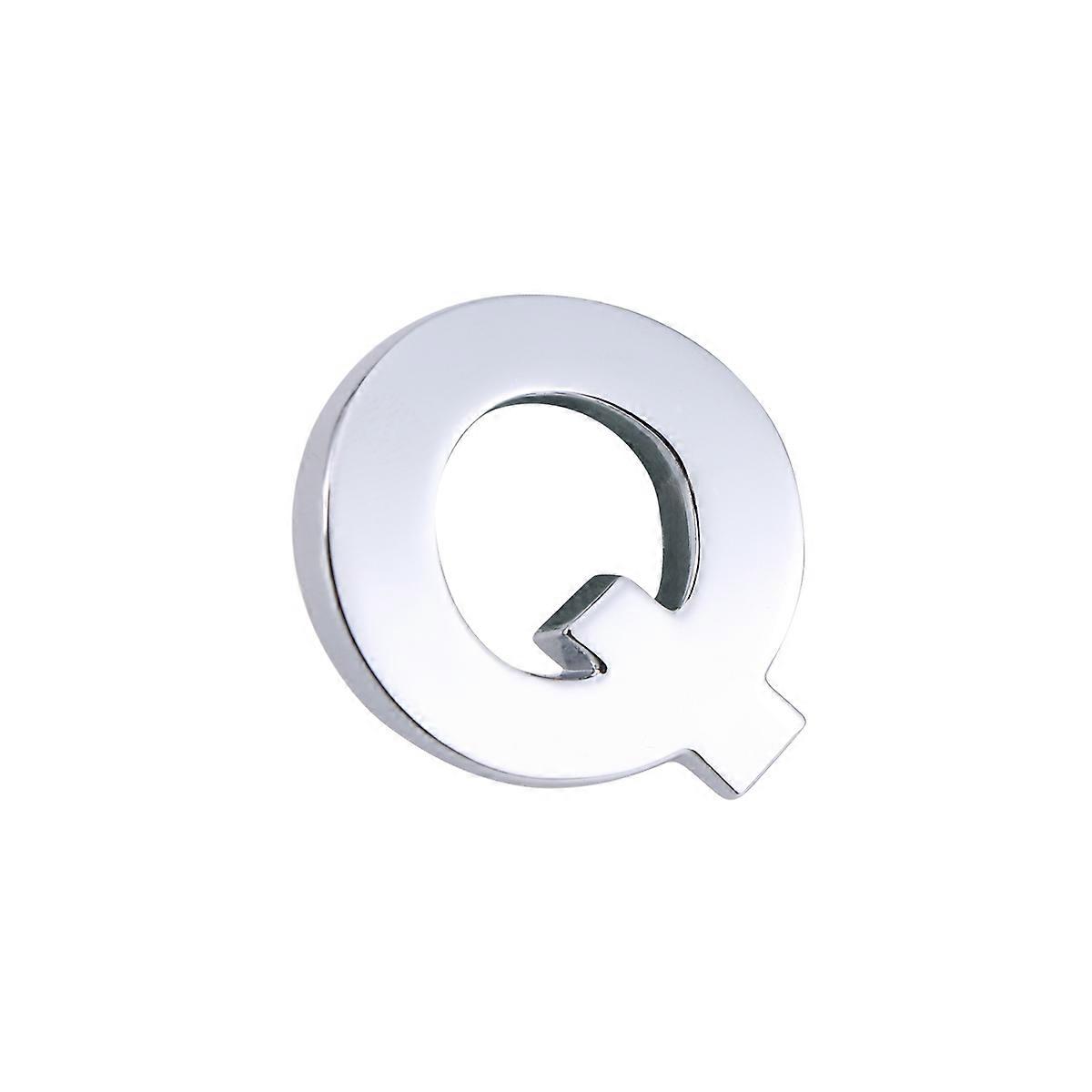 Metallic Alphabet Car Sticker Silver Waterproof Rustproof Removable for Car Decal 3D DIY Q