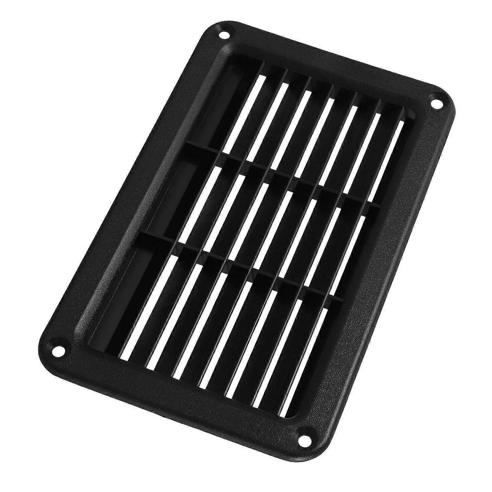 Louvered Vent Cover for RVs Boats Yachts Made of Durable ABS Black Color Promotes Excellent Airflow 4x4 Inches