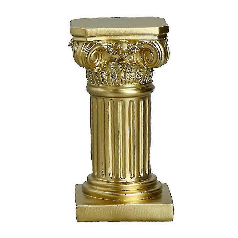 Gold Roman Pillar Resin Sculpture Column Decor Roman Pillar Statues Home Living