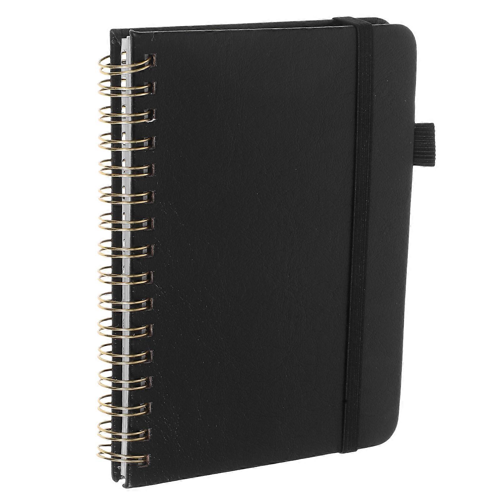 Refillable Spiral Notebook with Alphabetical Tabs Pen Holder and Paper for Office School
