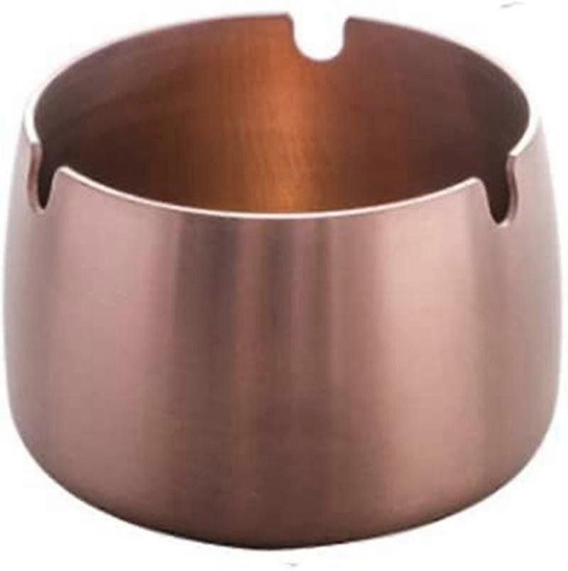 Posacenere rotondo antiscivolo resistente al calore addensato in acciaio inossidabile (colore)