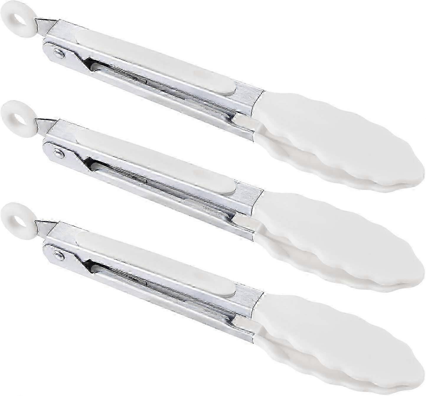 10-Inch Mini Silicone Serving Tongs with 27 cm Length Set